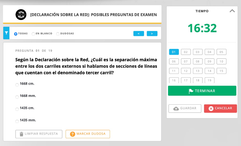 Test interactivo con Cronómetro